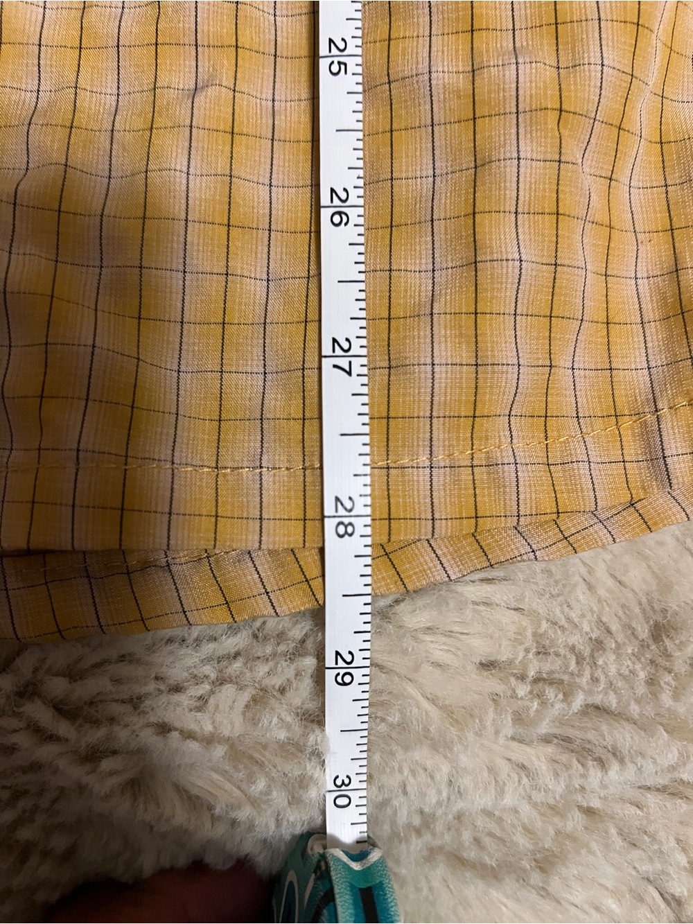 Men's LG ZOIC Short-Sleeve Plaid Button-Down Mountain Biking Shirt in Mustard - Picture 4 of 9